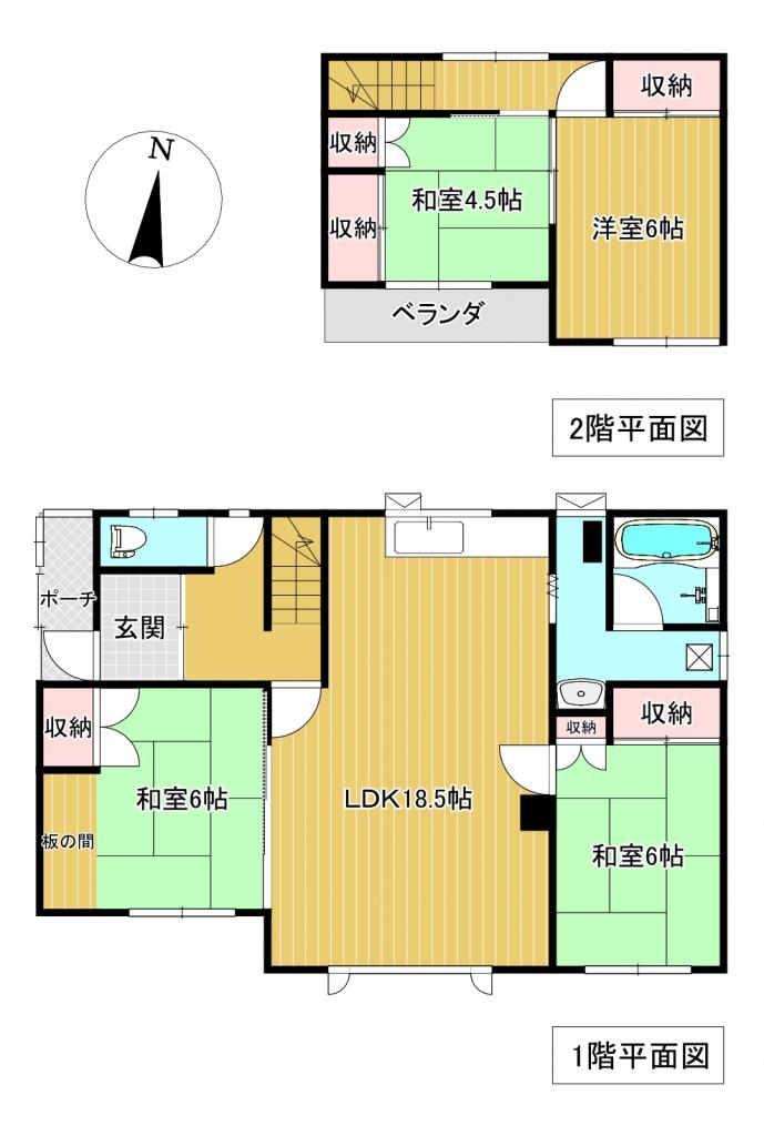 美山町南７丁目４番　戸建て 間取り