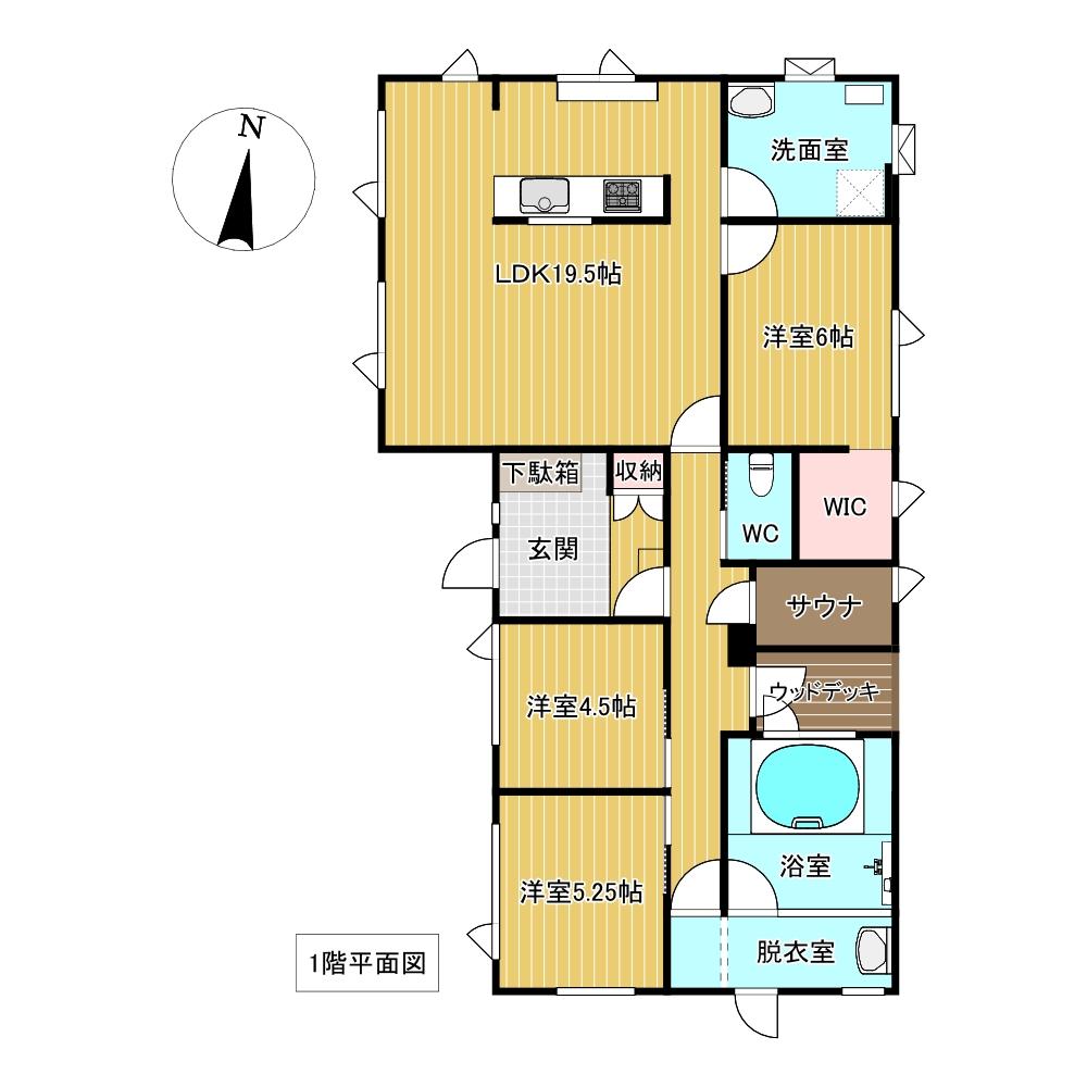 中央三輪３丁目５４８番２７　戸建て 間取り
