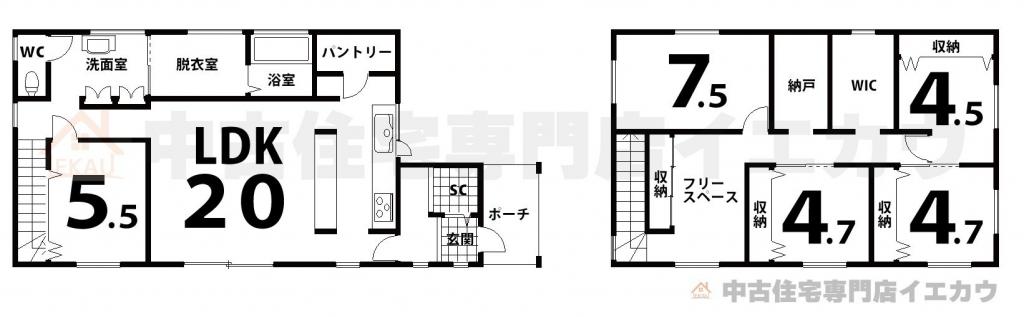常盤町　戸建 間取り