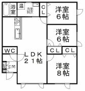 小泉６７５番　建売B 間取り