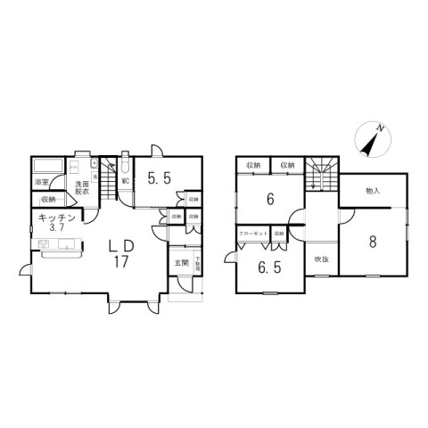 中古戸建　上ところ 間取り