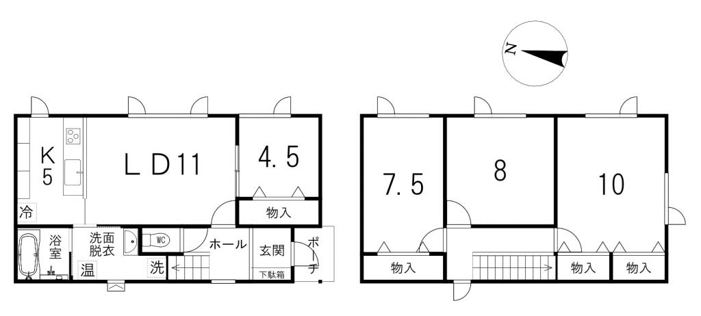 未入居戸建　西富町３丁目 間取り