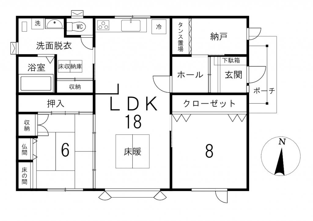 中古戸建　訓子府町東町 間取り