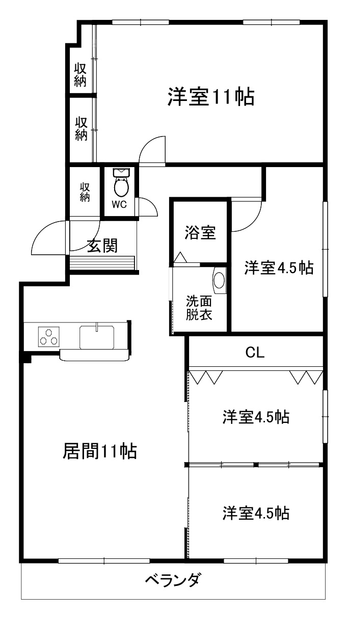 中古マンション　三住町（ロジェ学園通） 間取り