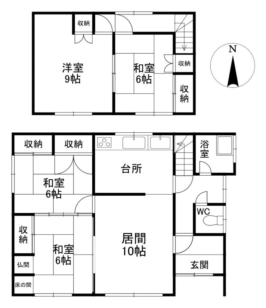 中古戸建　東相内町 間取り