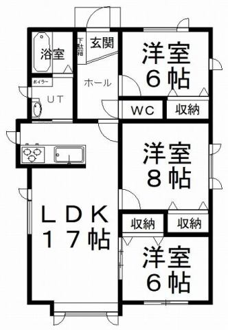 美山町南８丁目３７番　売家 間取り