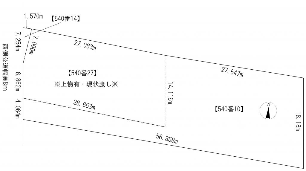 売土地　とん田東町540番27 外2筆 間取り
