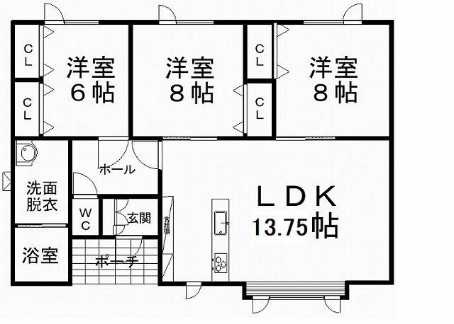 中ノ島町３丁目５番　建売 間取り