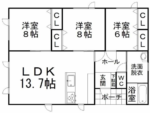 北央町１１６番　建売 間取り