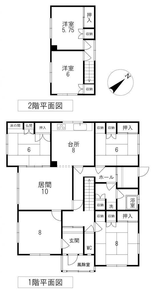 中古戸建　朝日町48番地265、48番地264 間取り