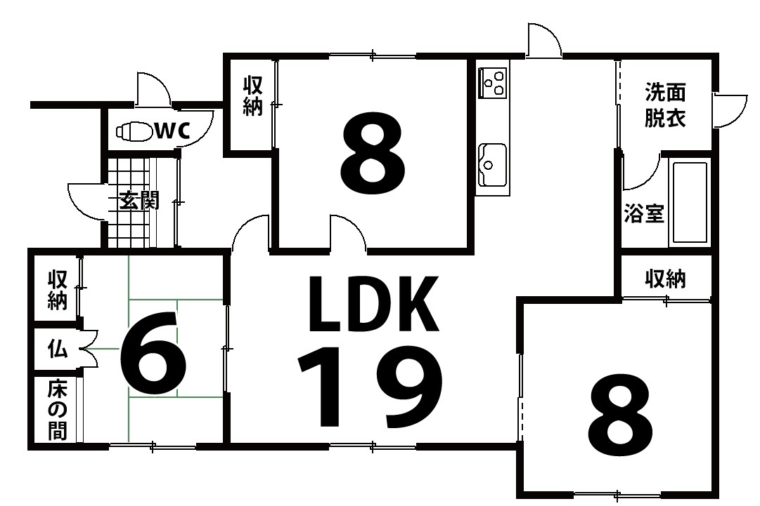 広明町　戸建 間取り
