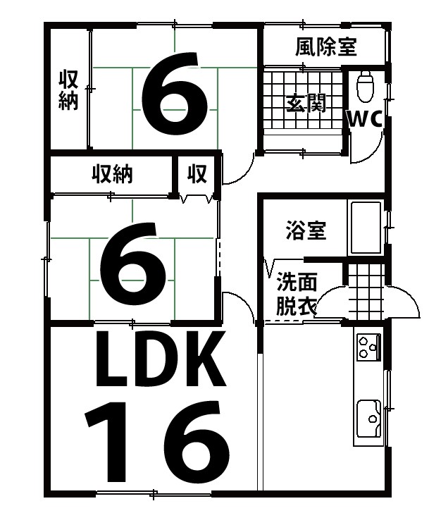 とん田東町681番　戸建 間取り