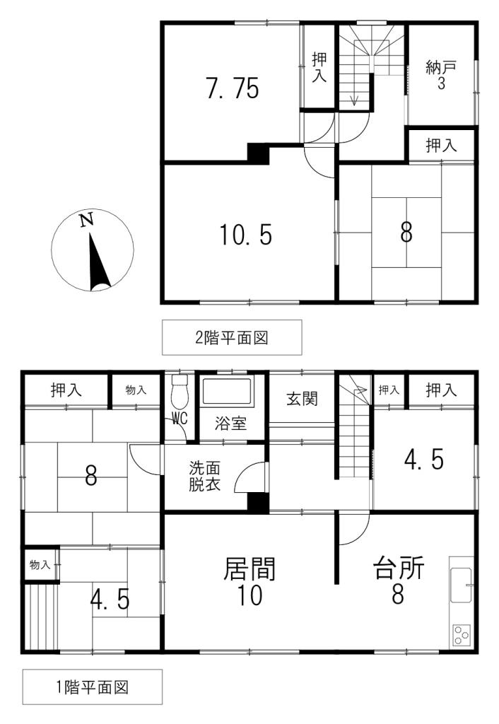 中古戸建　川東39番地53 間取り