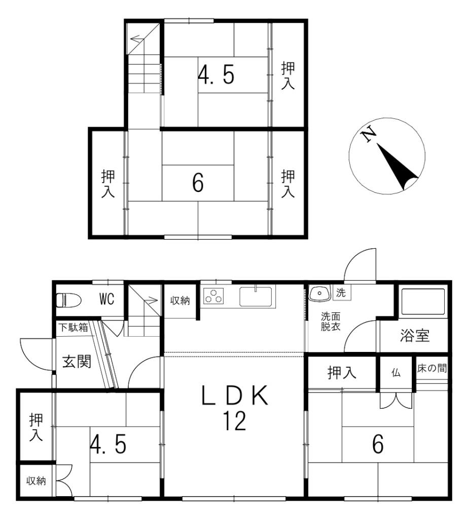 中古戸建　並木町556番地6 間取り