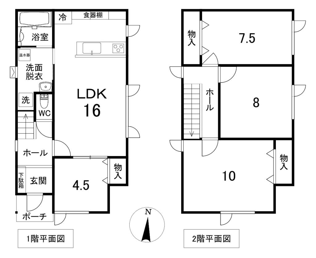 未入居戸建　とん田西町217番地64、217番地69 間取り