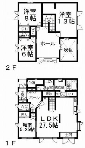 美山町南６丁目２５番　売家 間取り