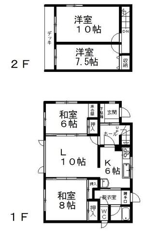 高栄東町１丁目３番　売家 間取り