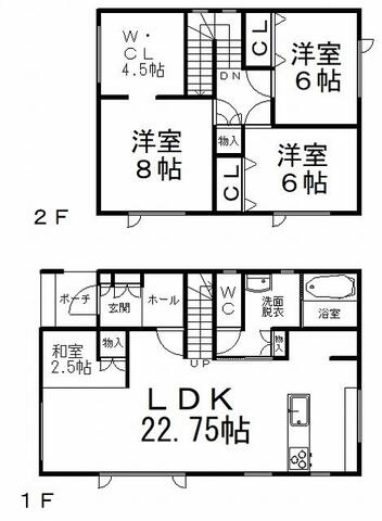 西三輪３丁目７５２番　売家 間取り