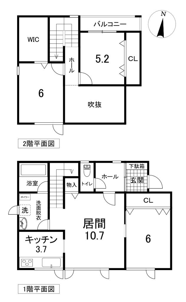中古戸建　北上737番地51 間取り