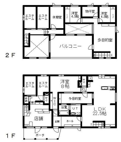 中央三輪３丁目５４８番　売家 間取り
