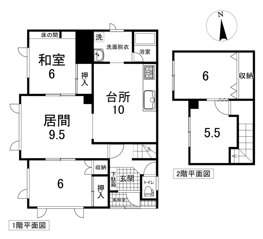 中古戸建　広明町199番地22 間取り