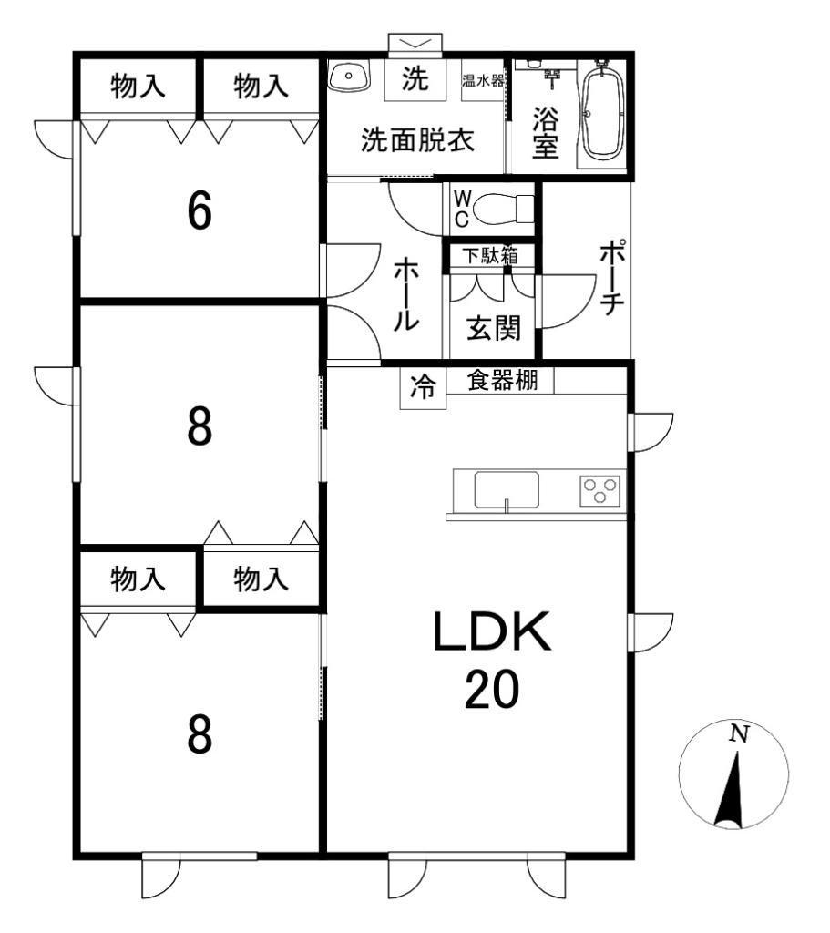 未入居戸建　北央町116番地29 間取り