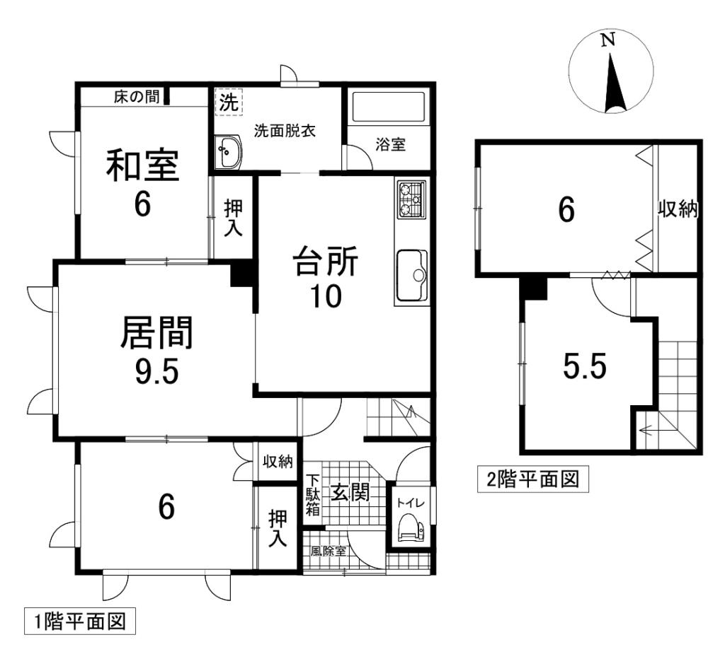 中古戸建　広明町199番地22 間取り