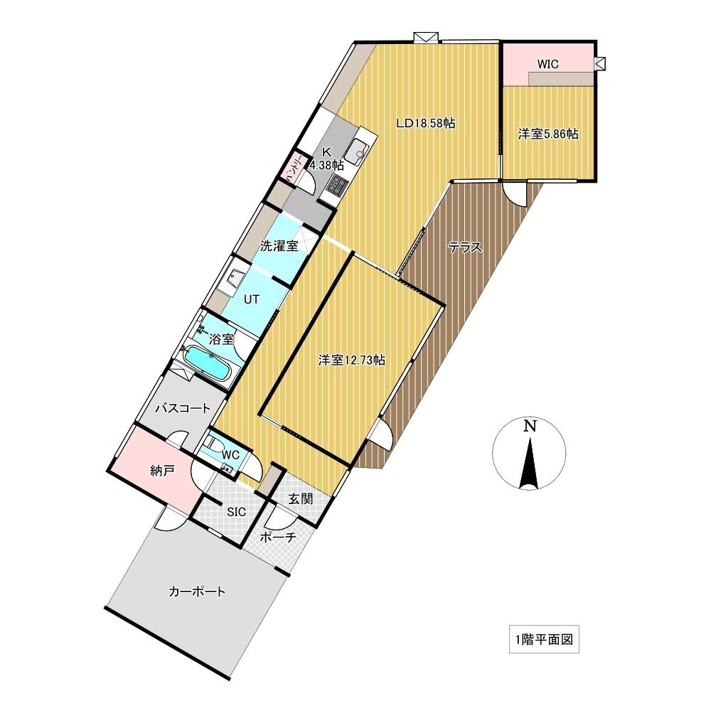 清里町水元町３９番　戸建て 間取り