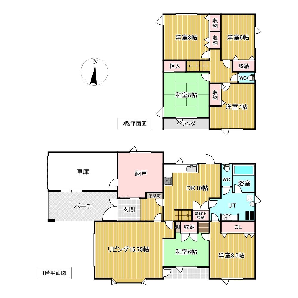 双葉町４丁目２２１番　戸建て 間取り