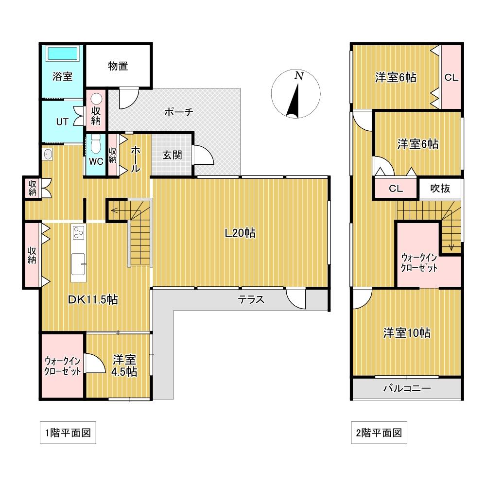 無加川町６３９番　戸建て 間取り