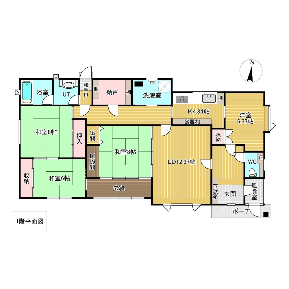 美山町南８丁目４５番　戸建て 間取り