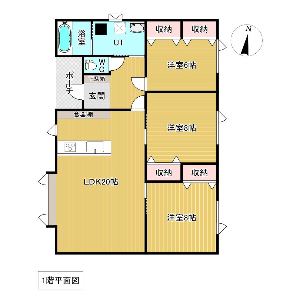 中ノ島町３丁目５番　戸建て 間取り