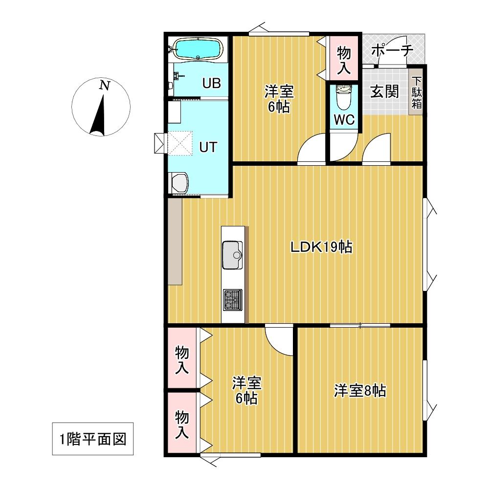 北央町１１０番　戸建て 間取り