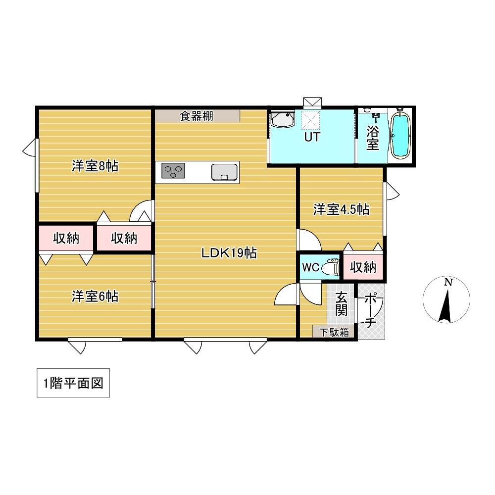 美山町西１丁目５０番　戸建て 間取り