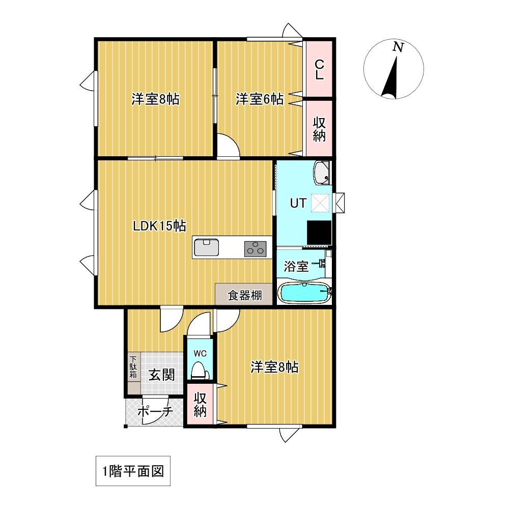美山町南９丁目３６番　戸建て 間取り