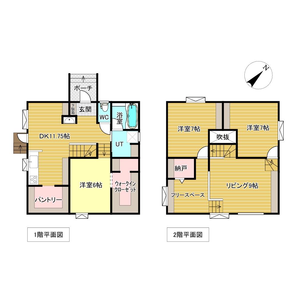 端野町端野７５番　戸建て 間取り