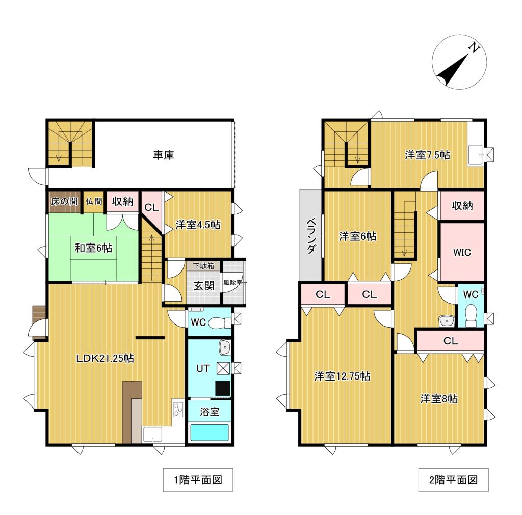 朝日町４８番　戸建て 間取り