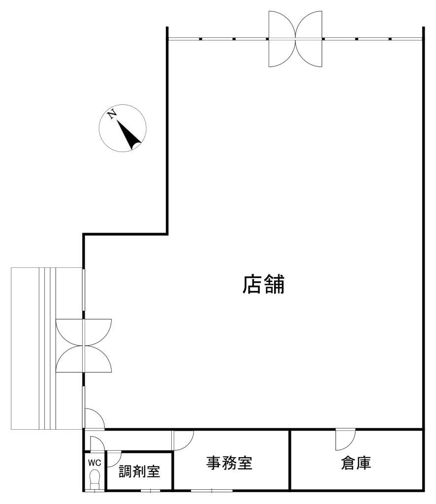 店舗　桜町５丁目15番地、13番地 間取り