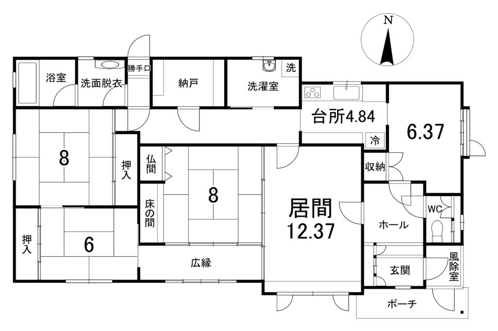 中古戸建　美山町南８丁目45番地38 間取り
