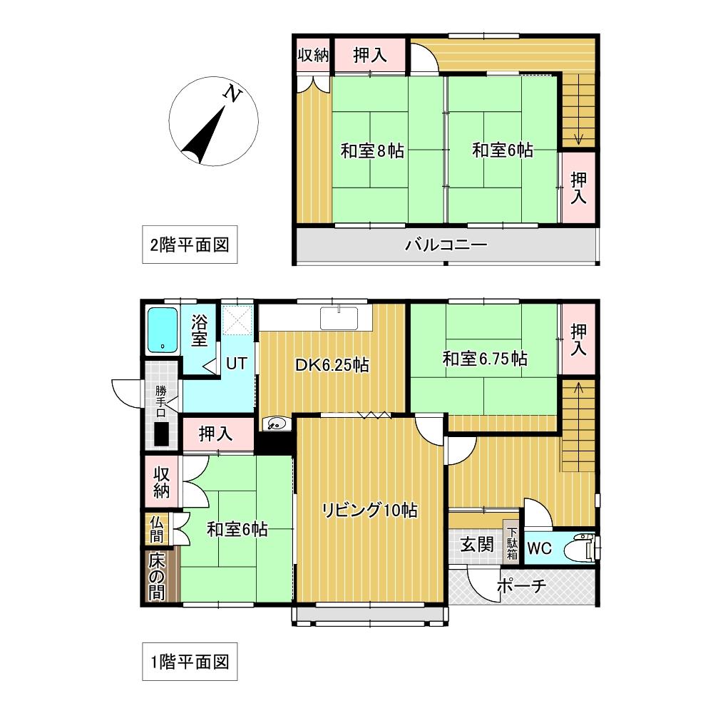 東陵町１７７番　戸建て 間取り