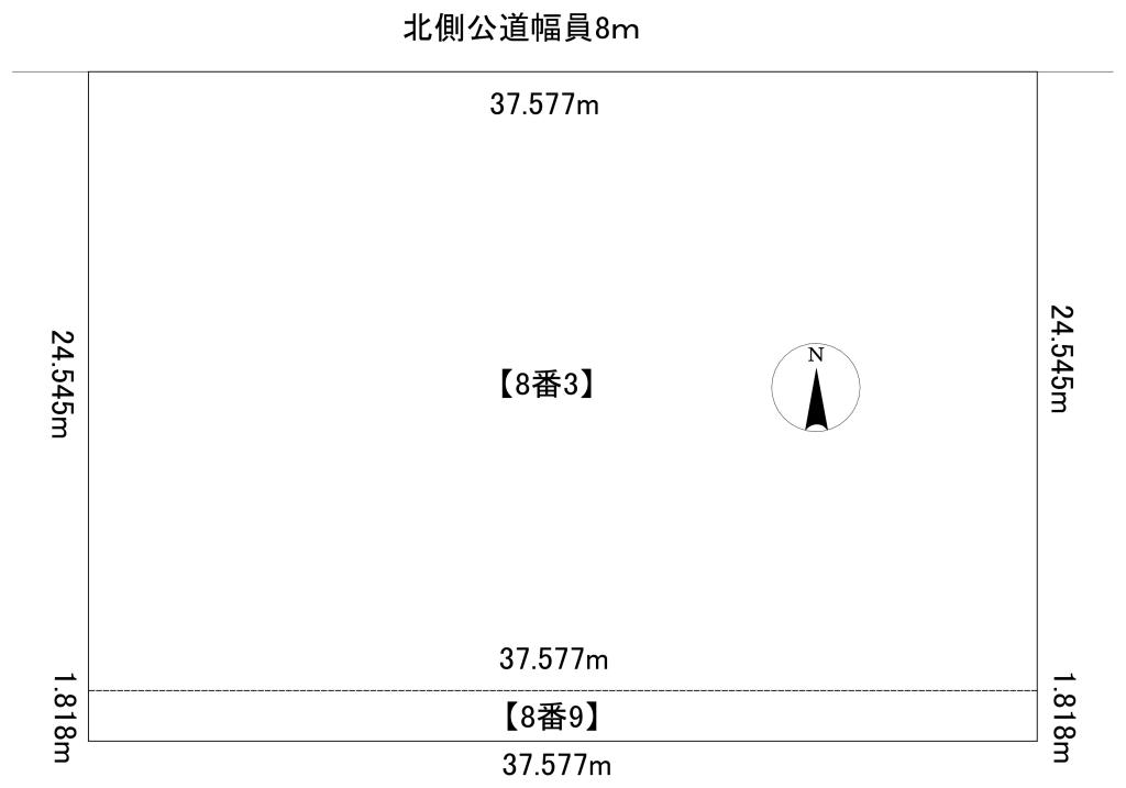 売土地　北進町３丁目８番３、８番９ 間取り