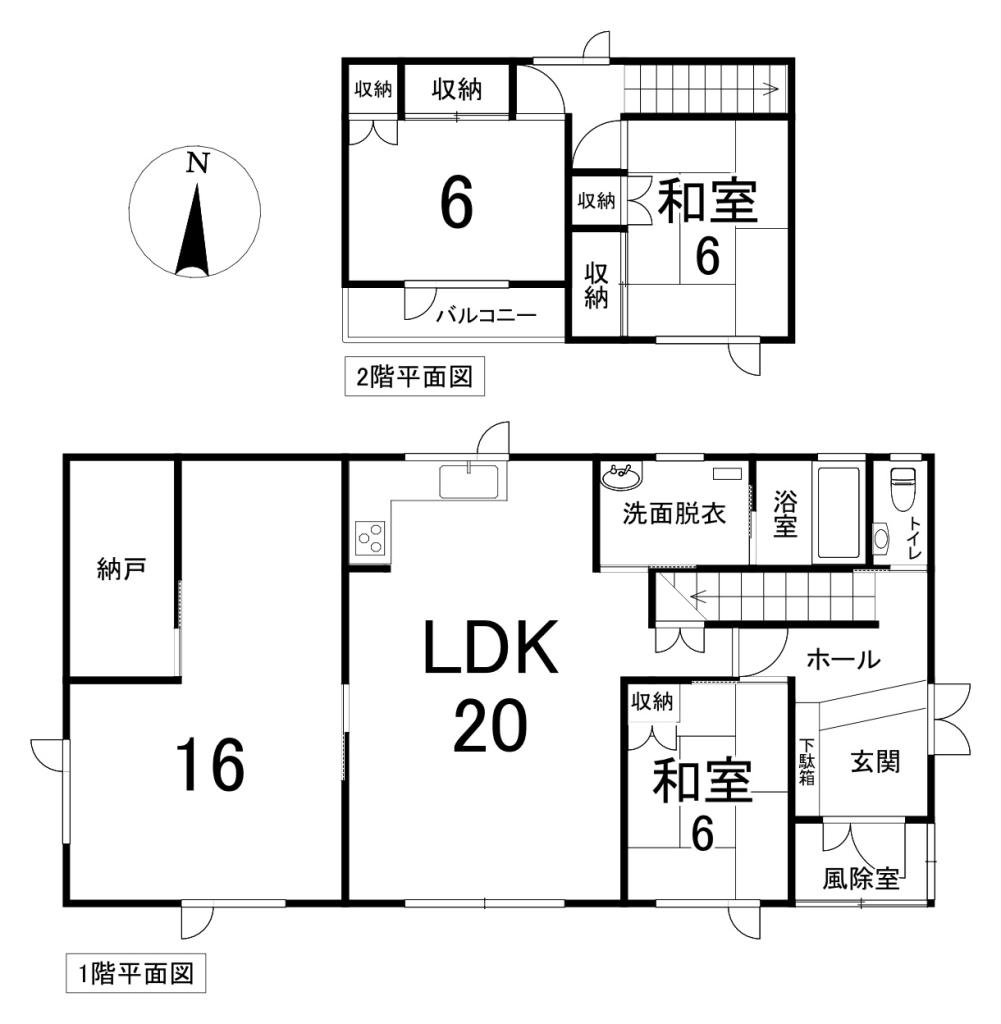 中古戸建　美芳町６丁目1番地11 間取り