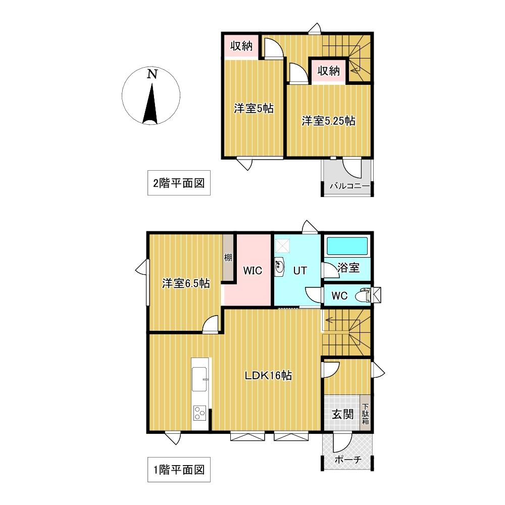 美山町南１０丁目３７番　戸建て 間取り