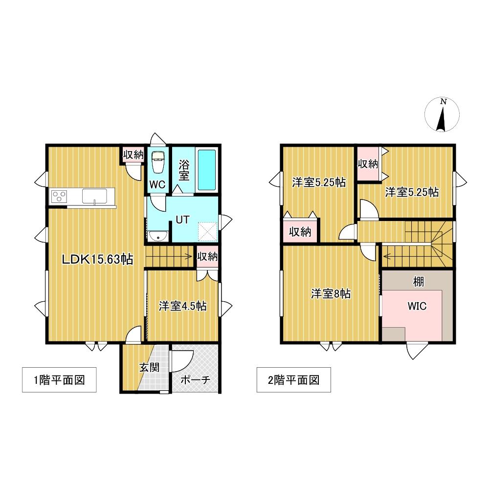 東三輪４丁目１６番　戸建て 間取り