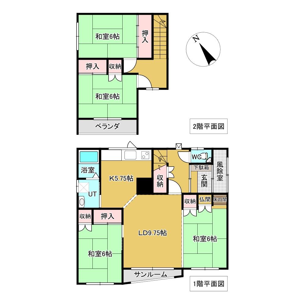 桜町３丁目２番　戸建て 間取り