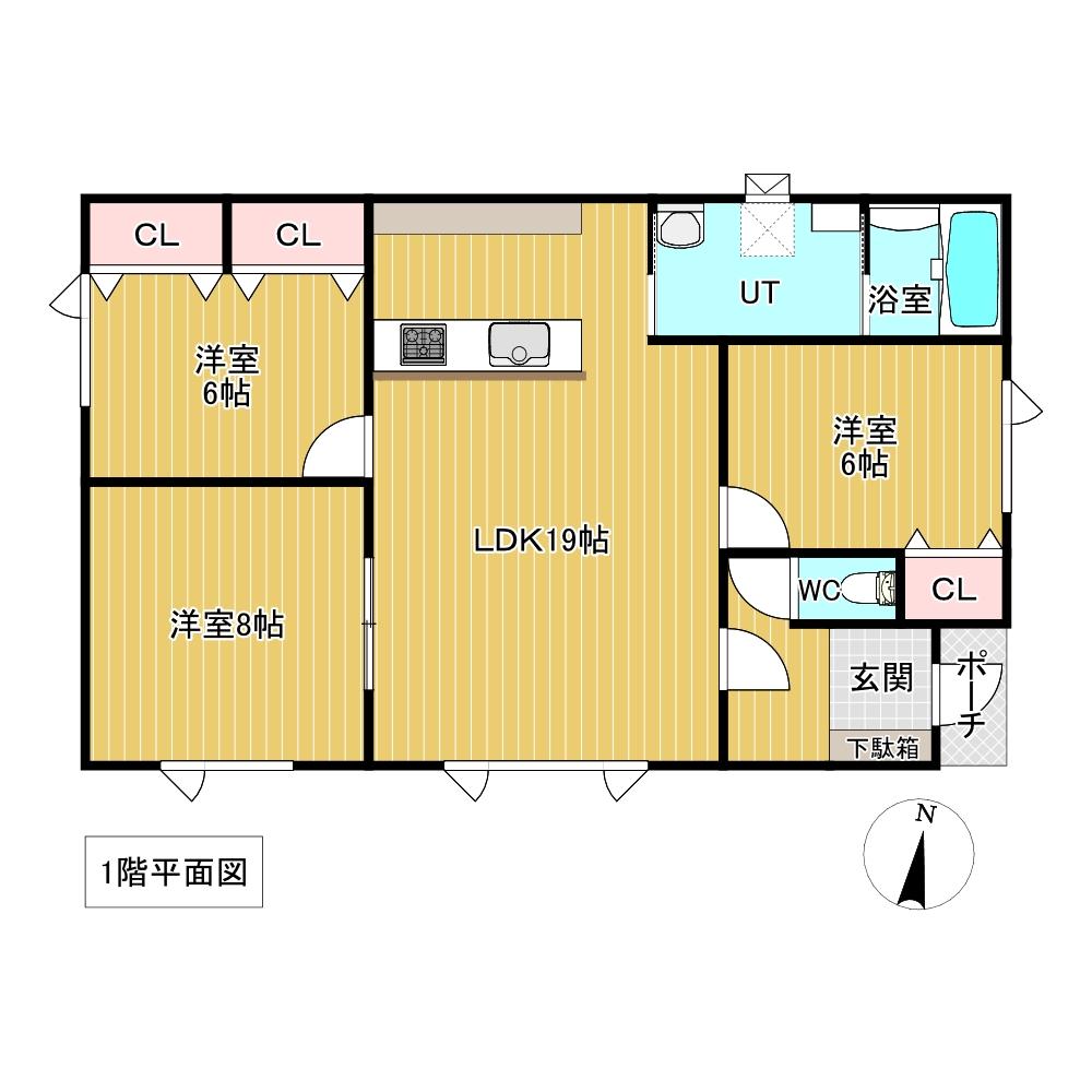 美芳町９丁目３番　戸建て 間取り