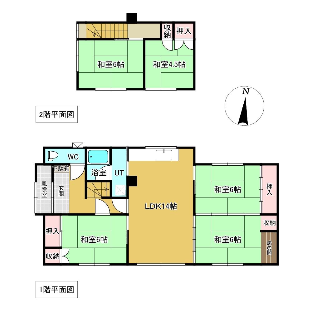 留辺蘂町旭中央２９番　戸建て 間取り