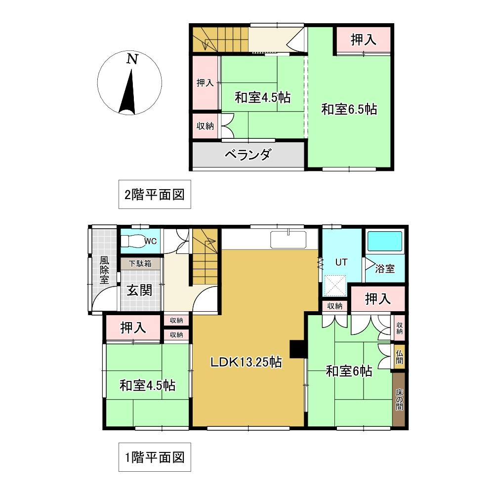 美山町南７丁目４番　戸建て 間取り