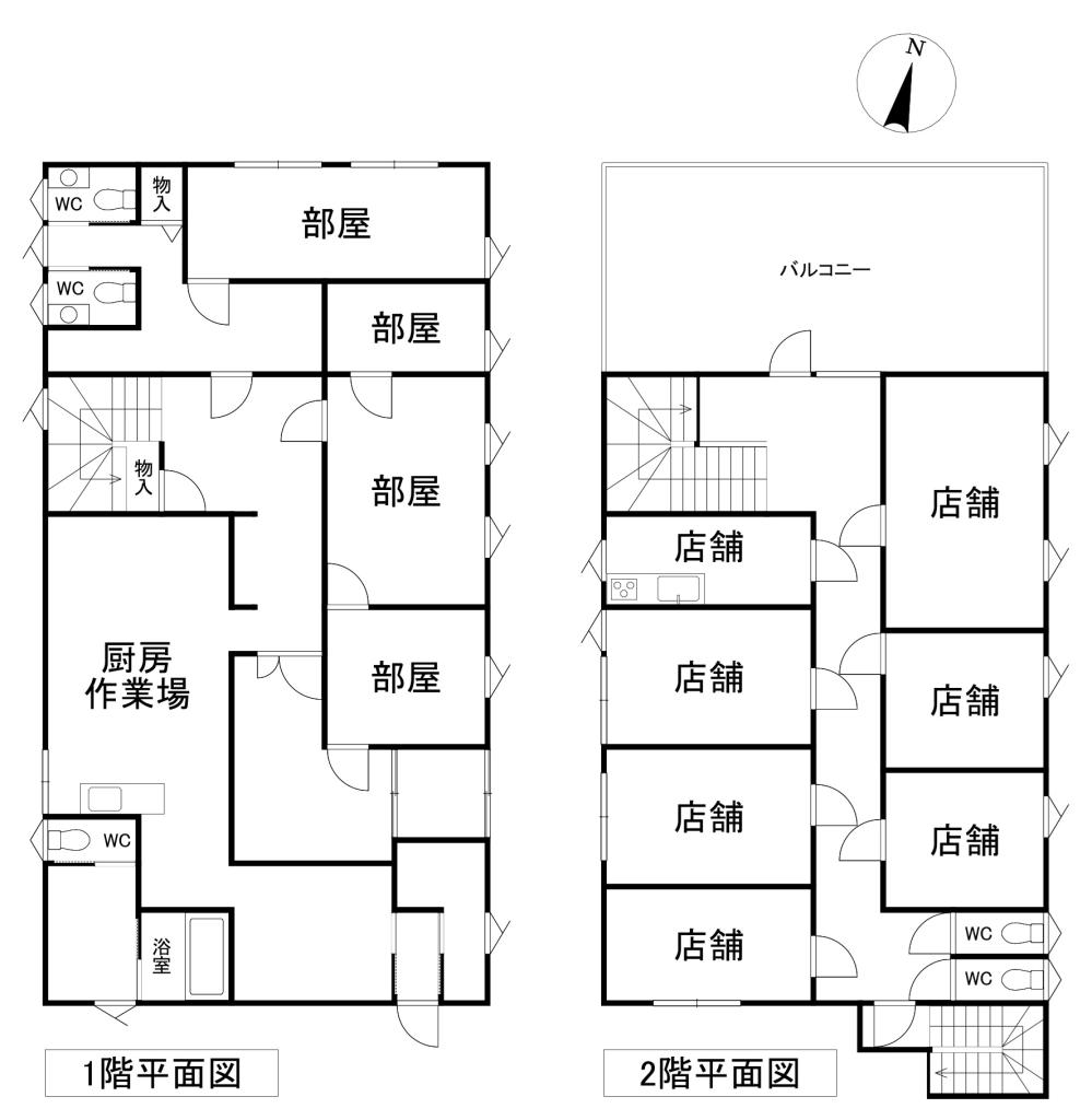 店舗・事務所　新生町60番地16、60番地29 間取り