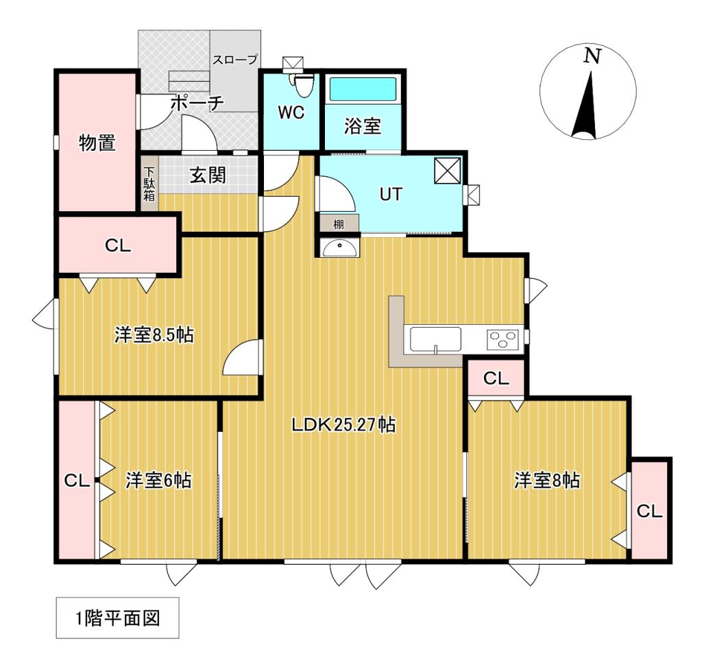 美山町南３丁目１４番　戸建て 間取り